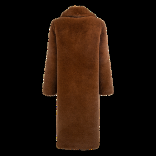 Petite M. Langer Kunstpelz Mantel In Farbe Haselnuss