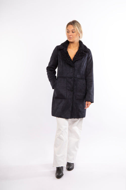 Petite M. Blazermantel Lammy in Dunkel Blau