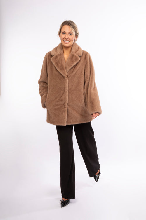 Petite M. Kunstfell Jacke Braun