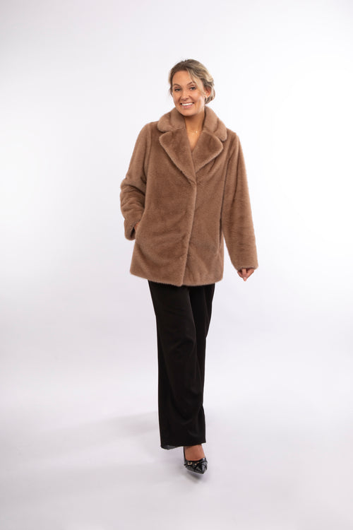 Petite M. Kunstfell Jacke Braun