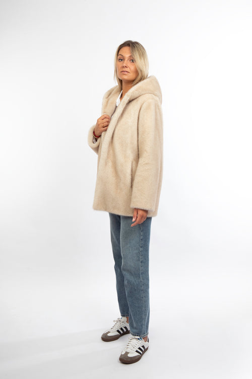 Petite M. Kunstfell Jacke Creme