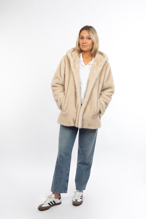 Petite M. Kunstfell Jacke Creme