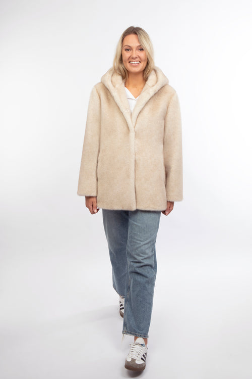 Petite M. Kunstfell Jacke Creme