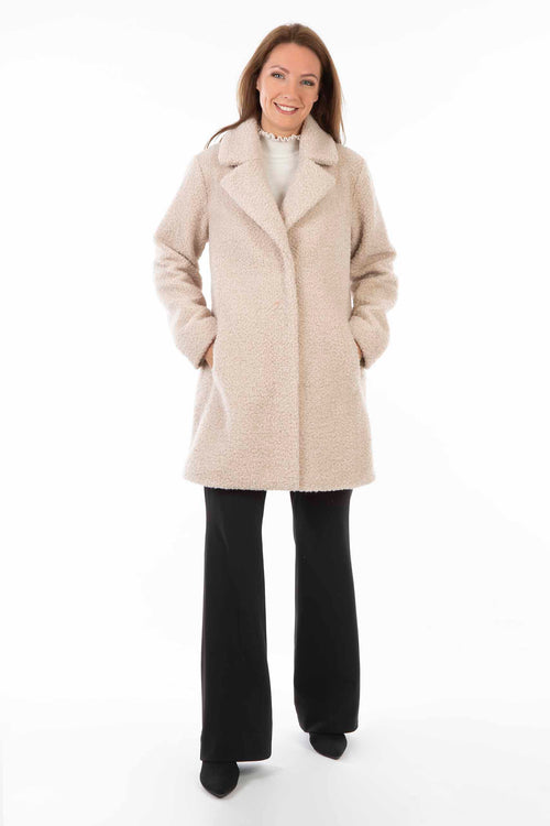 Petite M. Kunstfell Teddymantel mit Glitzer