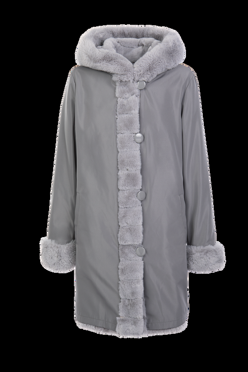 Petite M. Kunstfell WendeJacke In Platinum Grau