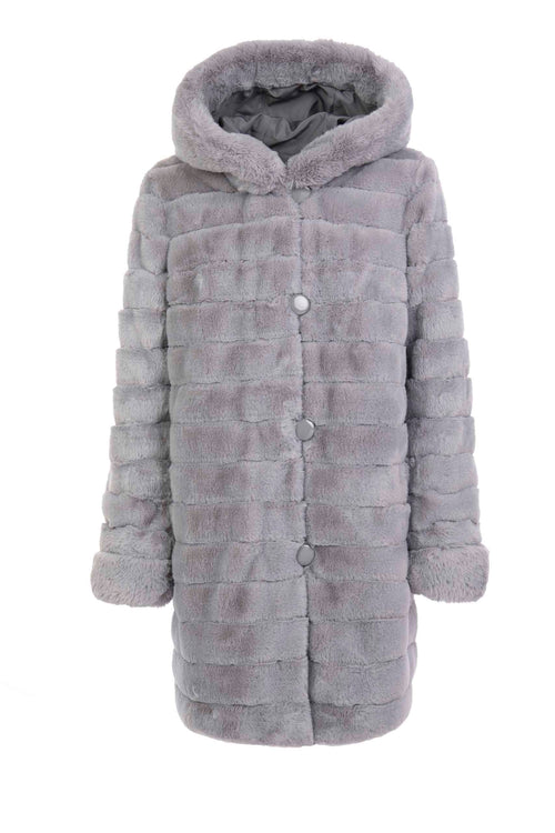 Petite M. Kunstfell WendeJacke In Platinum Grau