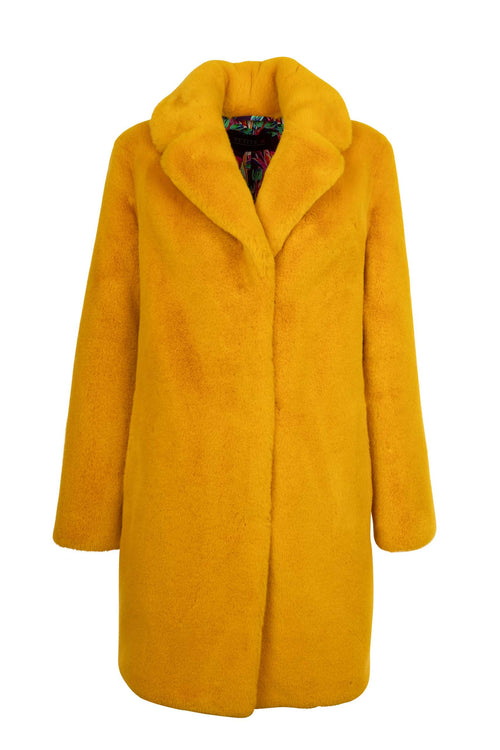 Petite M. Kunstfelljacke Gelb