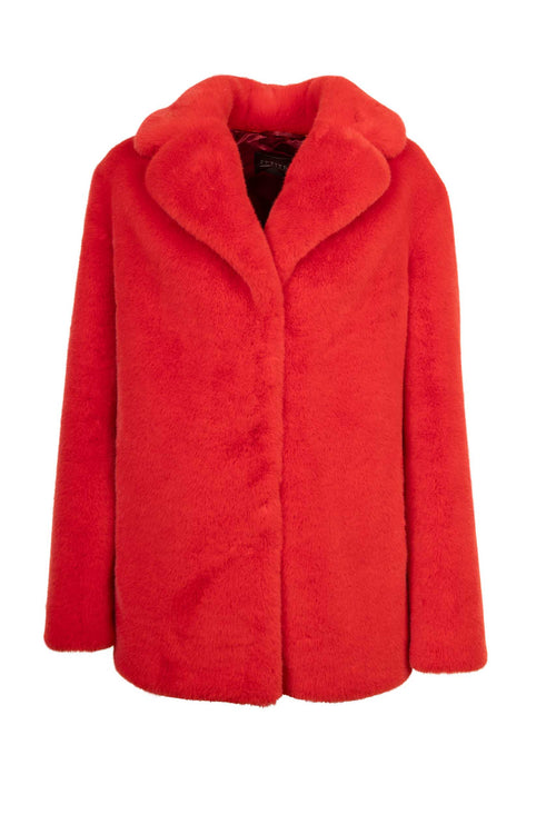 Petite M. Kunstfelljacke Rot