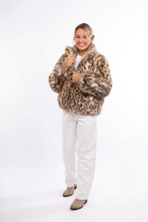 Petite M. Kunstpelz Blouson Mit Tiger-Print