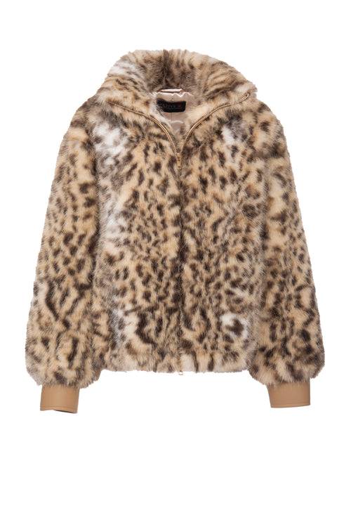 Petite M. Kunstpelz Blouson Mit Tiger-Print