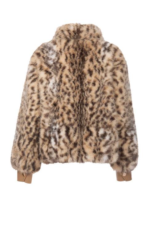 Petite M. Kunstpelz Blouson Mit Tiger-Print
