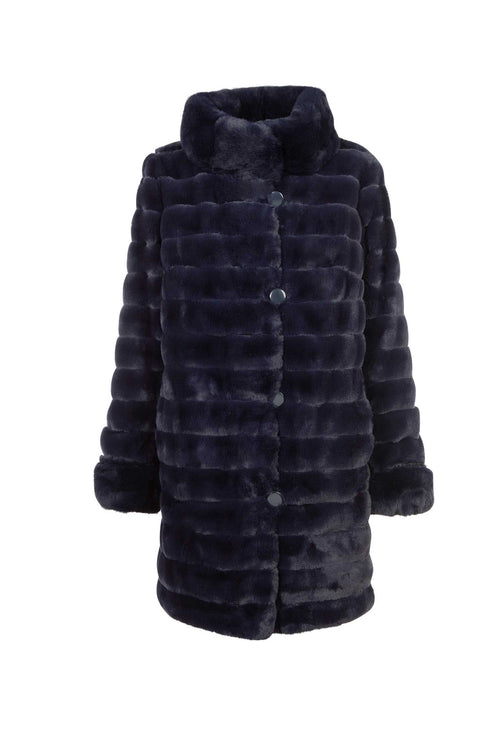 Petite M. Kunstpelz Jacke Zum Wenden Blau