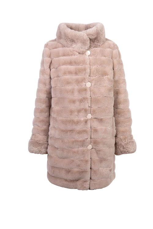 Petite M. Kunstpelz Jacke Zum Wenden Creme