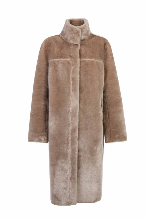 Petite M. Lammfellmantel Imitat Creme