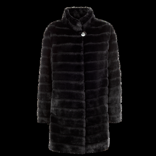 Petite M. Leichte Kunstfell Jacke Schwarz