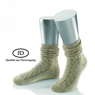 Pezzo D'oro Damen Schoppersocke in beige melange, für Winterboots,made in Germany,Lusana