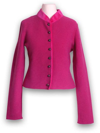 Pezzo D'oro Damen Trachten Strickjacke made in Germany, reine Wolle, Farbe pink