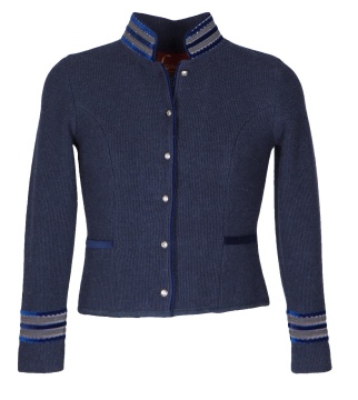 Pezzo D'oro Damen Trachtenstrickjacke in jeansblau von Litzlfelder