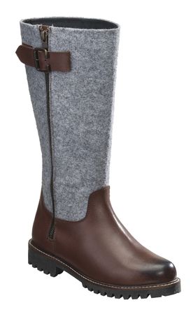 Pezzo D'oro Damen Winterstiefel Leder, gefüttert, mit hohem Filzschaft, im Sale minus 20%