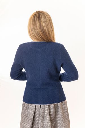 Pezzo D'oro Damenstrickjacke,Merinowolle,Trachtenstrickjacke,marine