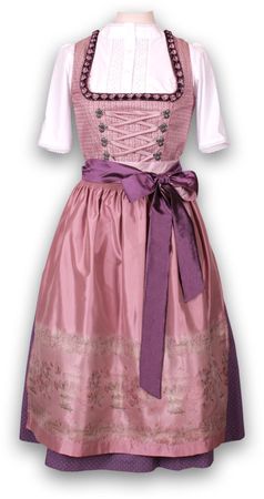 Pezzo D'oro Designer Wiesndirndl Oktoberfestdirndl beerefarben Midilänge