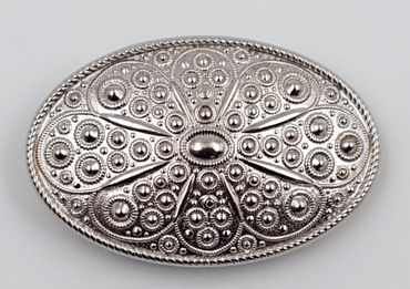 Pezzo D'oro Dirndlschließe, Trachtenspangerl,Schürzenschließe,silber