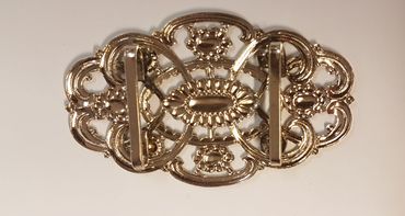 Pezzo D'oro Dirndlspangerl Oval,altsilber, Schürzenschließe Trachtenschließe