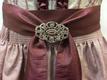 Pezzo D'oro Dirndlspangerl oval,altsilber, Schürzenschließe Trachtenschließe