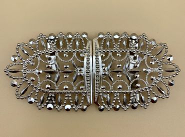 Pezzo D'oro Dirndlspangerl,Schürzenspange,Trachtenschließe silber,made in Germany