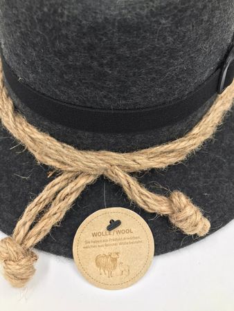 Pezzo D'oro Filzhut, Freizeithut Aus Wollfilz Wanderhut,Farbe Anthrazit