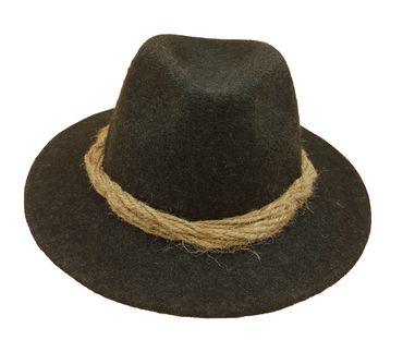Pezzo D'oro Filzhut, Freizeithut aus Wollfilz Wanderhut,Farbe anthrazit