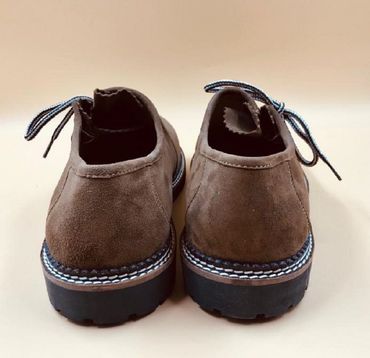 Pezzo D'oro Haferlschuh In Antik Finish Braun,Schnürschuh,echt Leder,