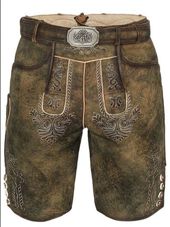 Pezzo D'oro Herren Lederhose Von Hammerschmid, Braun Antik,softes Ziegenleder
