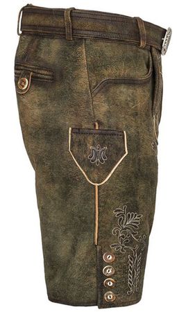 Pezzo D'oro Herren Lederhose Von Hammerschmid, Braun Antik,softes Ziegenleder