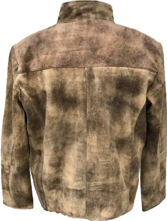 Pezzo D'oro Herrenlederjacke,Velourleder, Lammnappaleder In Antik Finish, Farbe Olivbraun, Auch In Großen Größen Bis Gr 62