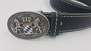 Pezzo D'oro Koppelgürtel Bayern Bayerisches Wappen, Löwe, 4 cm