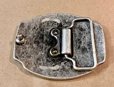 Pezzo D'oro Koppelschließe Hirschkopf In Blätterranke Für Wechselgürtel