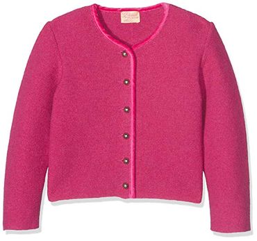 Pezzo D'oro Mädchen Trachtenjacke aus Strick in Wolle von Pezzo D'oro Farbe pink