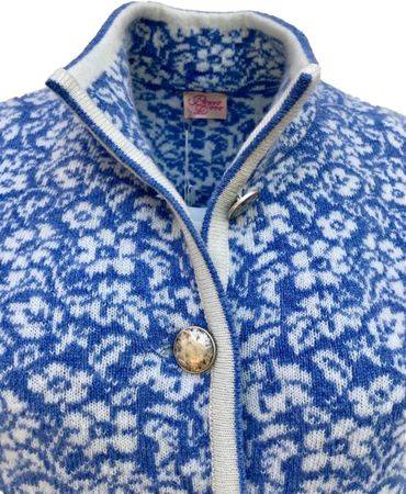 Pezzo D'oro Pezzo D'oro Damenstrickmantel, Merino Wolle Für Den Übergang,Fb Eisblau/ecreu