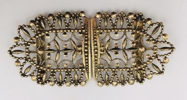 Pezzo D'oro Schürzenschließe,Verschluß Dirndlschürze,antikgold 2 Tlg Aus Bayern