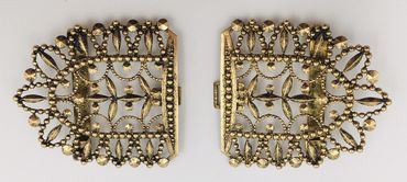 Pezzo D'oro Schürzenschließe,Verschluß Dirndlschürze,antikgold 2 Tlg Aus Bayern