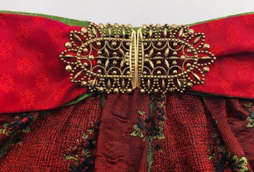 Pezzo D'oro Schürzenschließe,Verschluß Dirndlschürze,antikgold 2 tlg aus Bayern