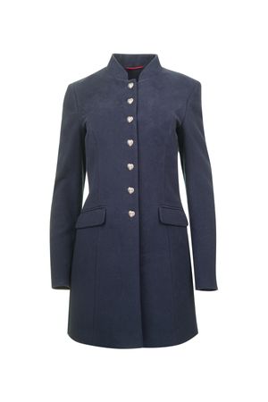 Pezzo D'oro Trachten Gehrock marine,Trachtenjanker long in edler Samtoptik