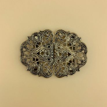 Pezzo D'oro Trachten Schürzenschließe, antikgold,Dirndlschnalle,2 tlg