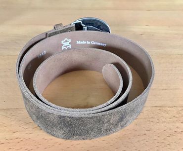 Pezzo D'oro Trachtengürtel, Bayernschließe,echt Leder,braun-oliv,made In Germany