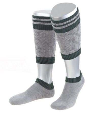 Pezzo D'oro Trachtenloferl mit Füßling 2-teilig mittelgrau/tanne