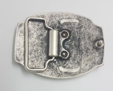 Pezzo D'oro Wechsel-Gürtelschnalle Aus Altsilber Mit Fränkischem Wappen