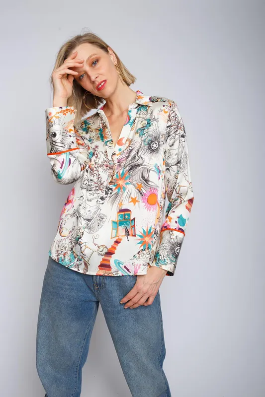 Risy & Jerfs Damenbluse tonno panna