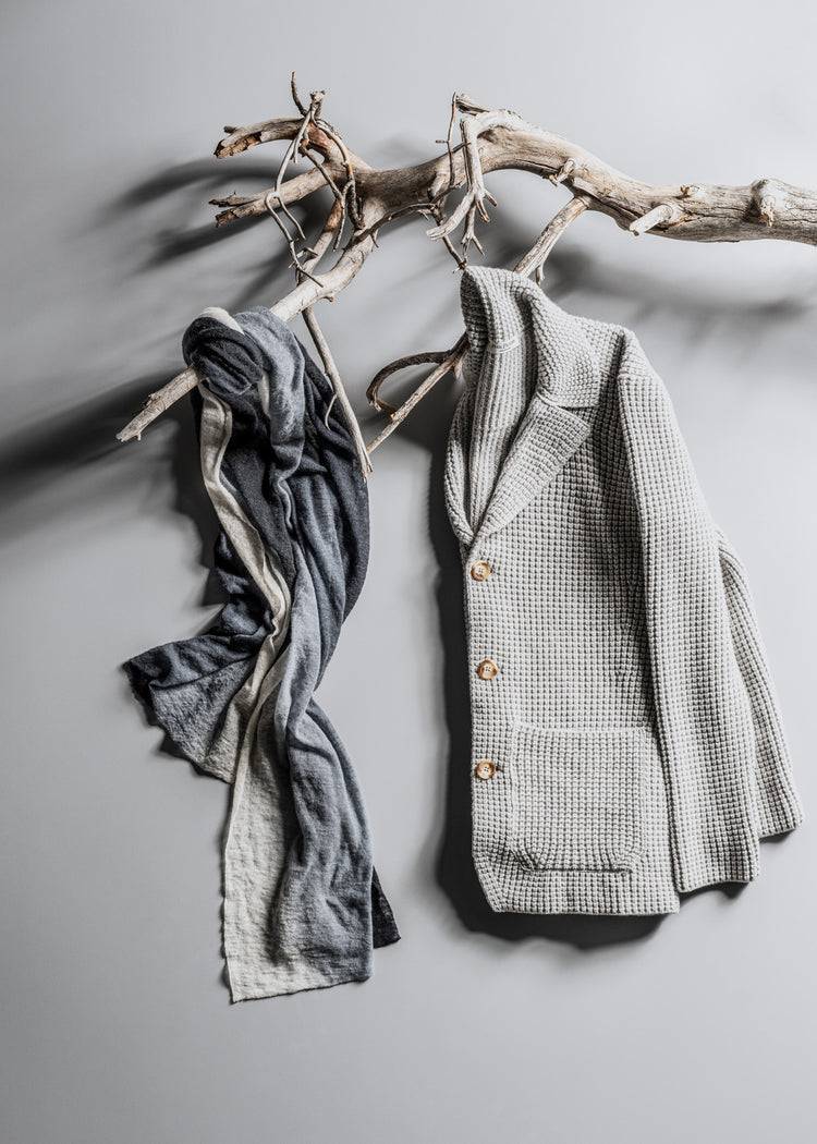 Phil Petter Doppelperlfang-Stricksakko Aus Cashmerino