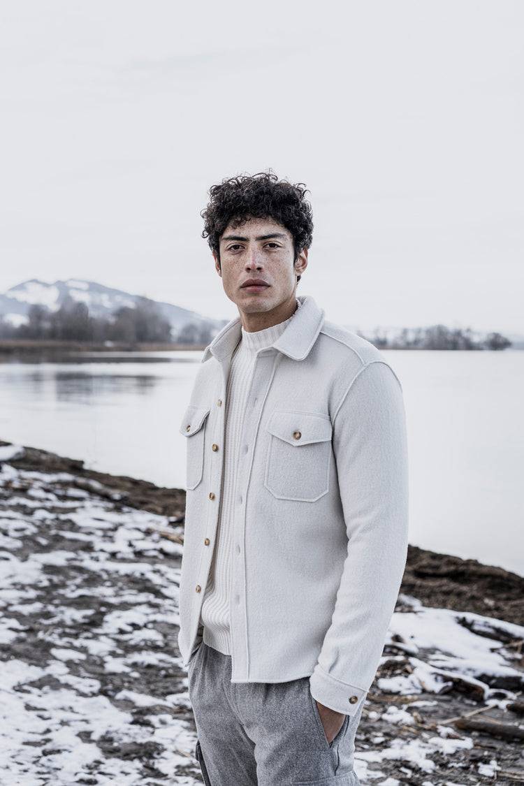 Phil Petter Rundhals-Pullover Aus Merinowolle, Breiter Ripp-Strick